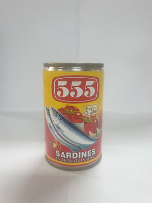 555 Sardines in Tomato Sauce Hot 155g