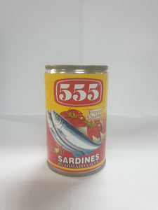 555 Sardines in Tomato Sauce Hot 155g
